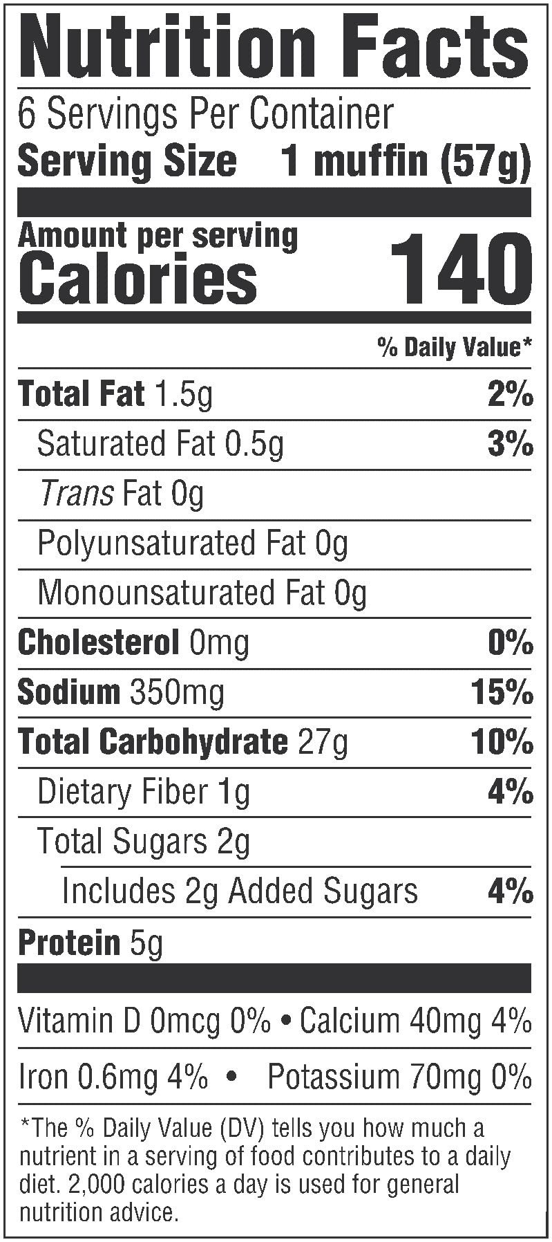 Bays Brioche English Muffins | 1 pack (6 count)