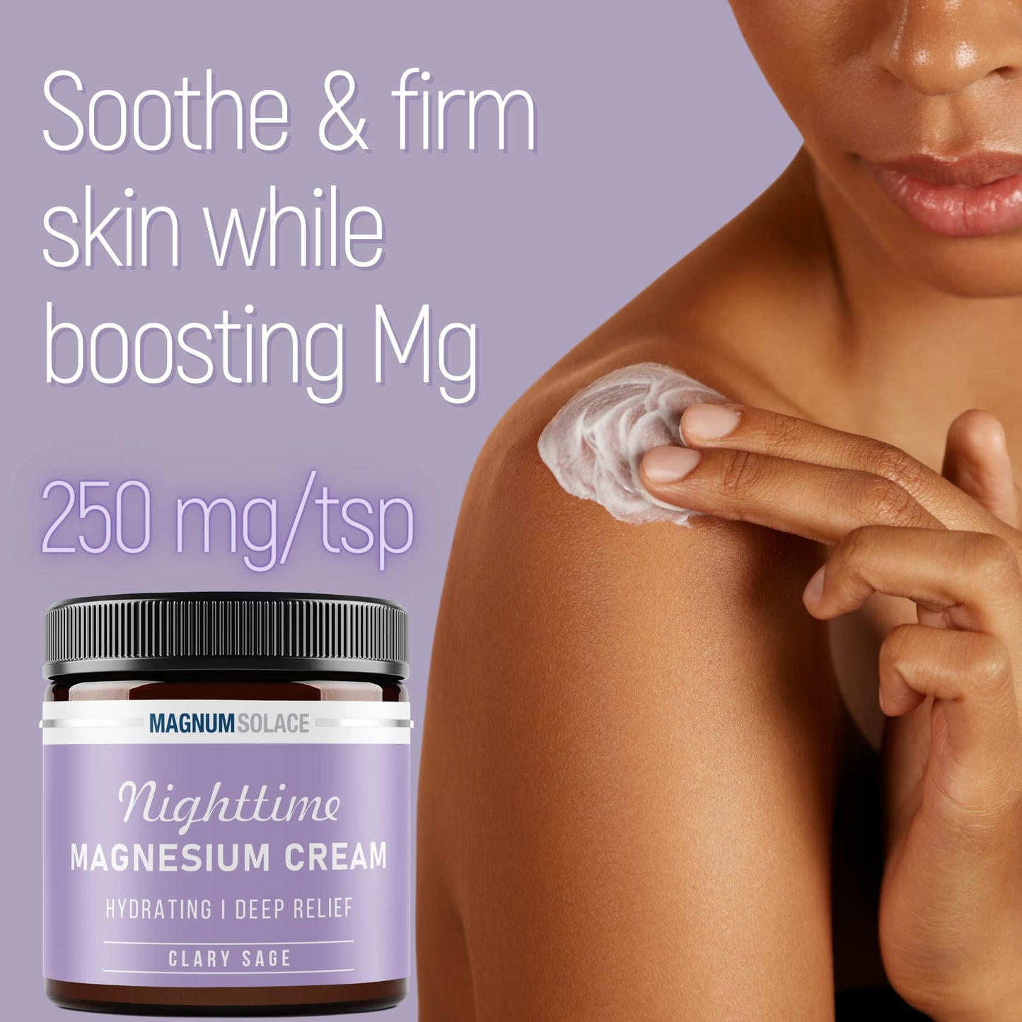 Magnesium Lotion - Nighttime Magnesium Cream - Apply To Legs, Arms Or Chest - Topical Magnesium Chloride - Usa Made And Safe For