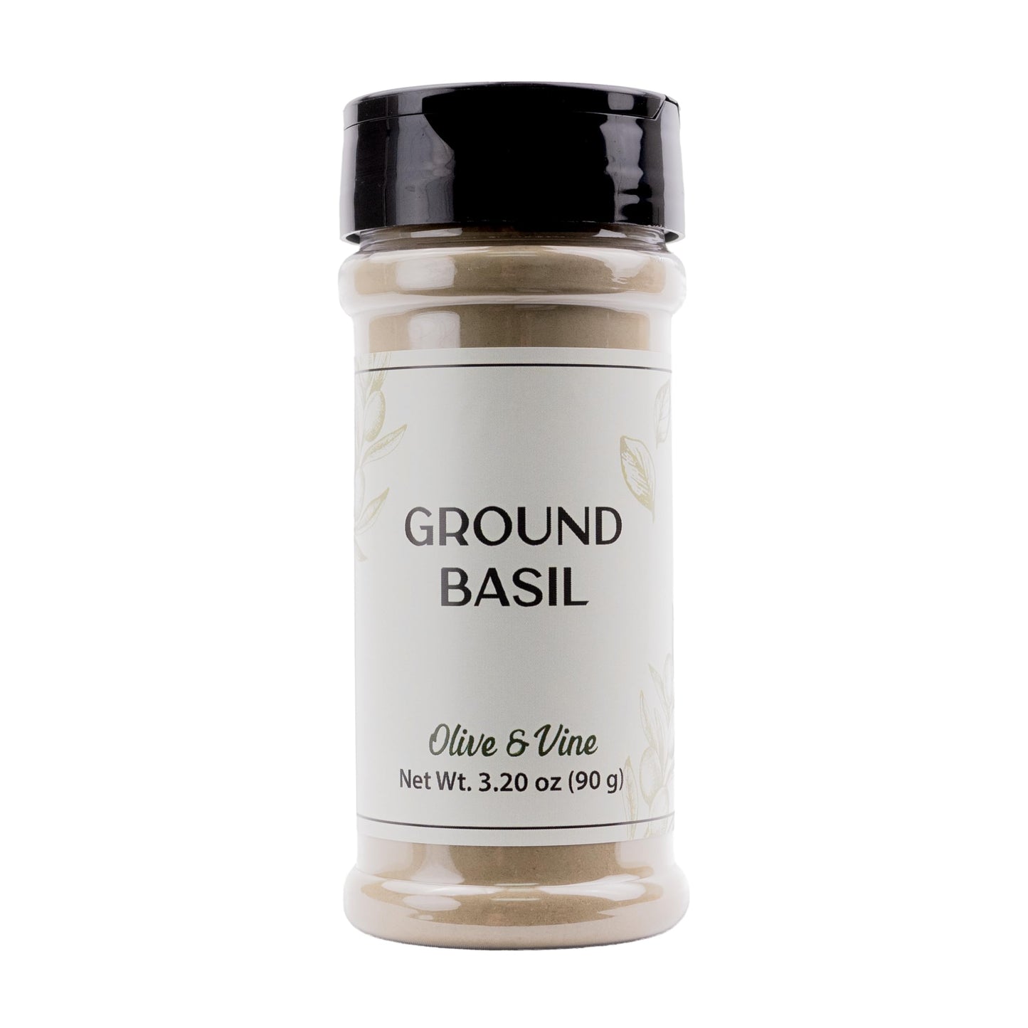 Olive & Vine Ground Basil, Herbaceous Flavor, Seasoning For Pasta, Soups, Salads, With Rich Tradition, Authentic Taste, For Global Recipes (3.20 Ounce)
