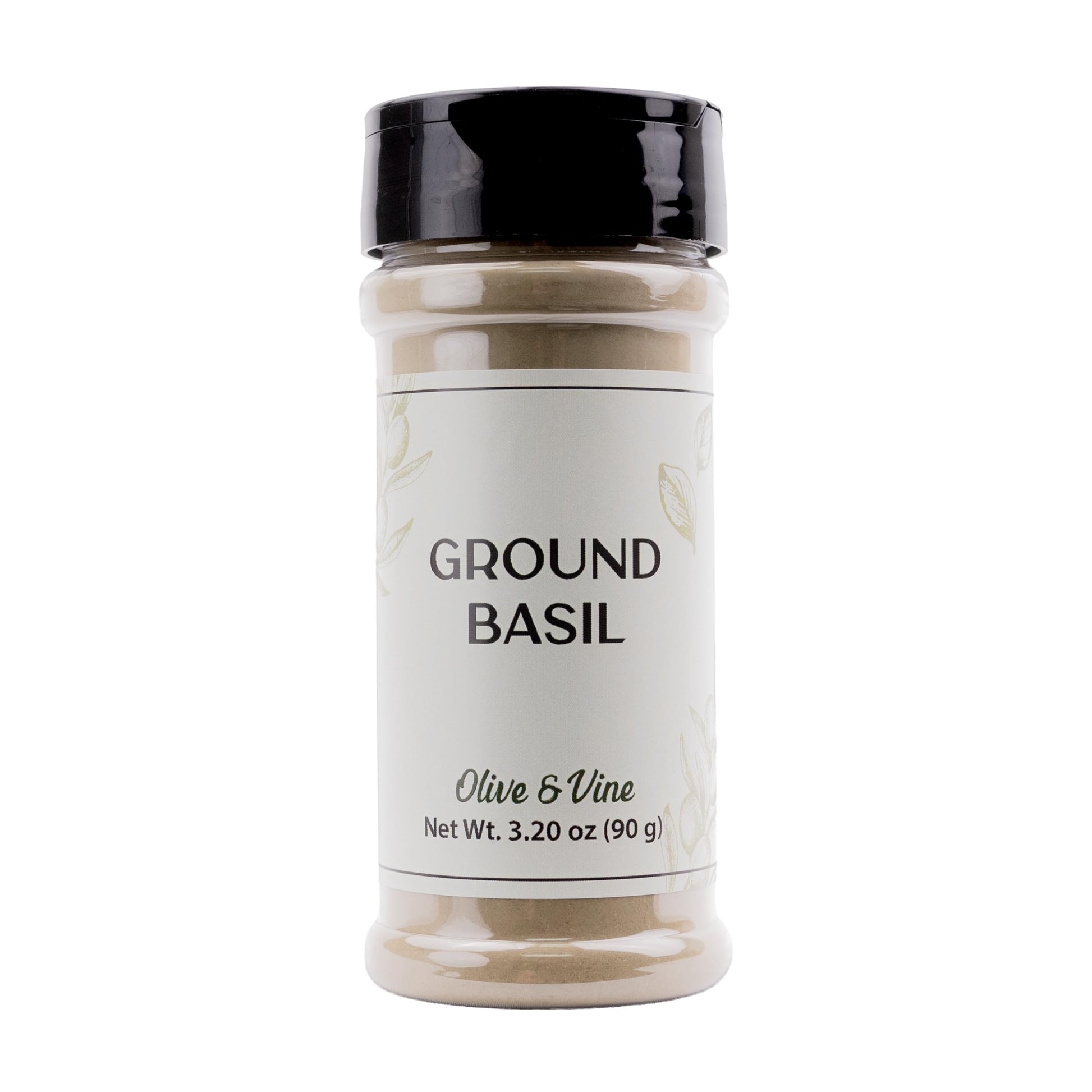 Olive & Vine Ground Basil, Herbaceous Flavor, Seasoning For Pasta, Soups, Salads, With Rich Tradition, Authentic Taste, For Global Recipes (3.20 Ounce)