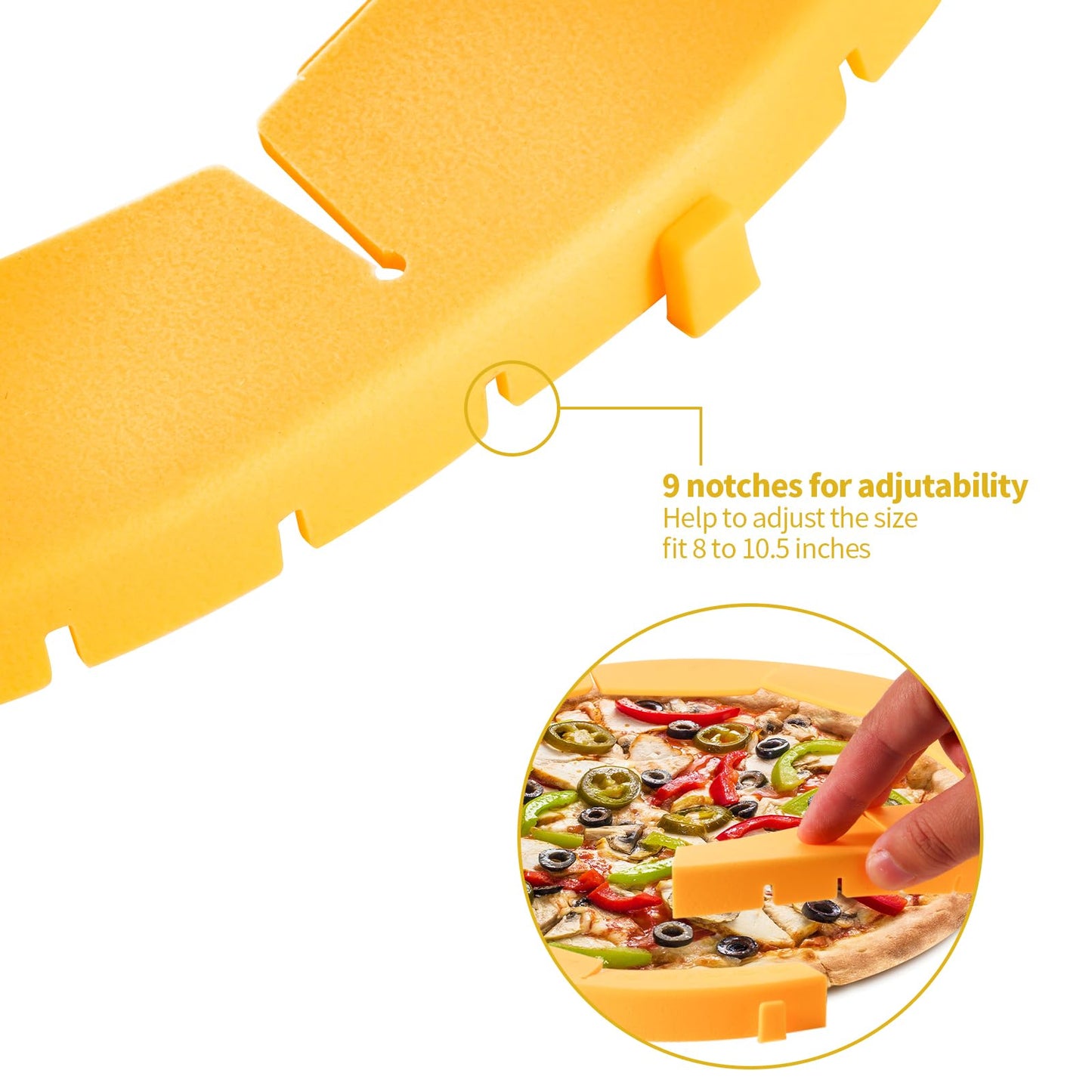 HOHUIGO Silicone Pie Crust Shield, Heavy Duty Pie Crust Protector for edge Cover for Pie 8-10.5 Inch Kitchen Gadget for Baking P