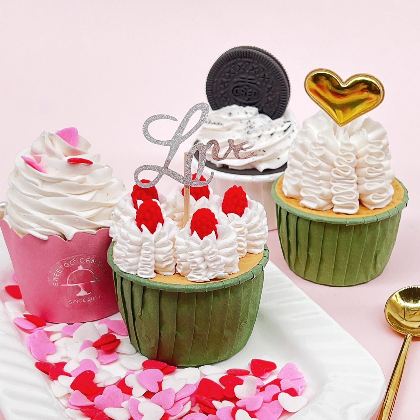 Miss Doozy Valentines Sprinkles for Baking, 3.53oz, Pink Red White Heart Sprinkles for Cake Decorating, Cookies, Cupcakes, Ice Cream