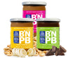 Better’n Peanut Butter Low Fat Peanut Butter Spread Variety Pack, Original, Banana, Chocolate, 16 oz. Glass Jars, Gluten Free, Dairy Free
