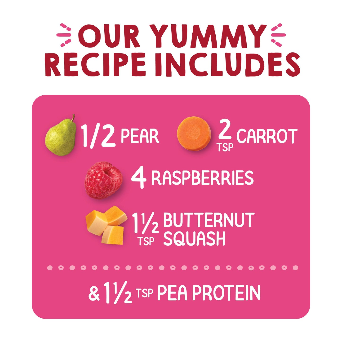 Happy Tot Organics Baby Food Fibre Protein Peer Raspberry Squash Organic, 4 Ounce