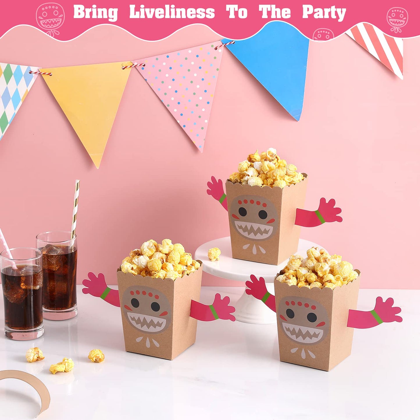 Coroder Moana Popcorn Box Diy Snack Popcorn Box Luau Party Supply Hawaiian Birthday Party Decoration Party Supply Hawaiian Party
