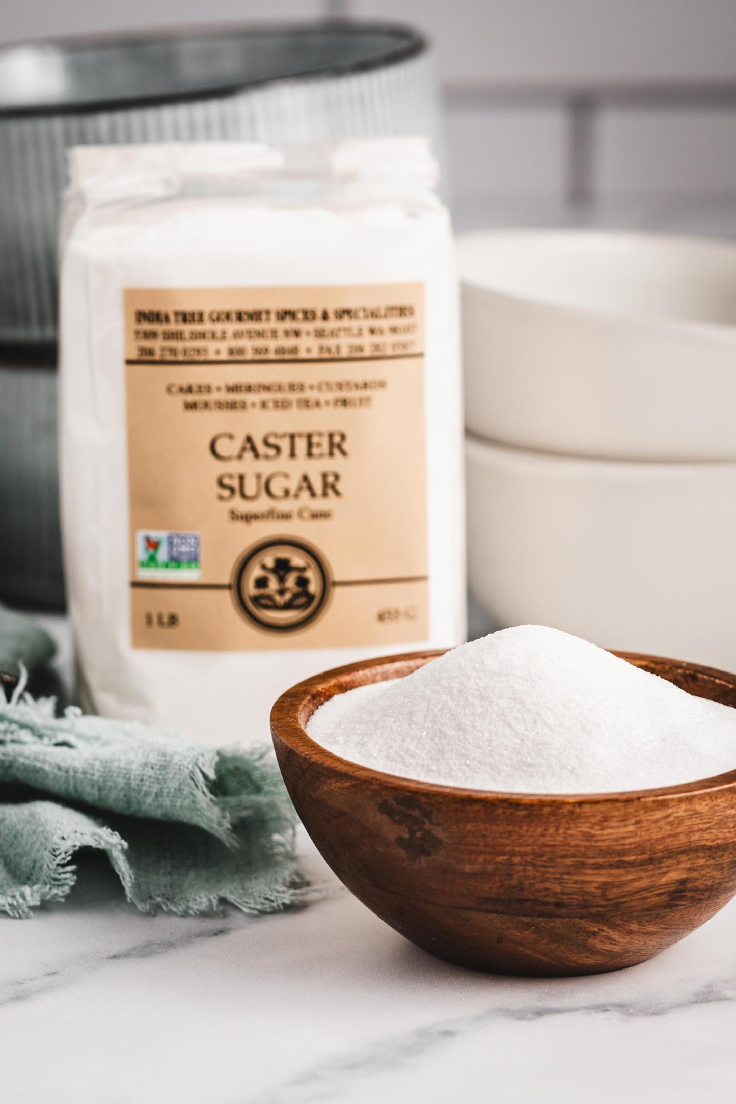 India Tree Caster Sugar, 1 lb (Pack of 4) - Fine Granulated Sugar for Baking and Cooking