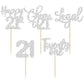 30 Pack Happy 21St Birthday Cupcake Toppers Glitter Twenty-One Cheers To 18 Years Old Birthday Cupcake Picks For Happy 21St Birt