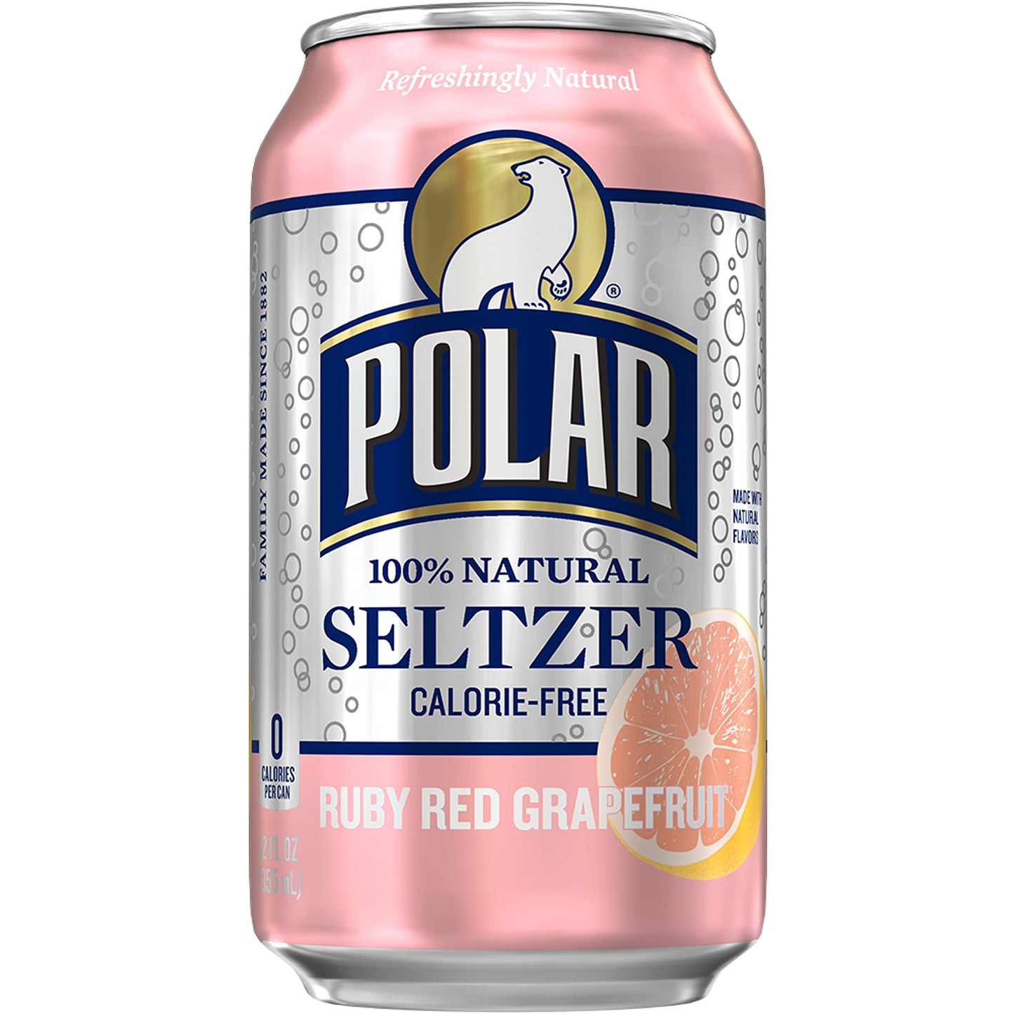 Polar Seltzer Water Ruby Red Grapefruit, 12 Fl Oz Cans, 12 Pack