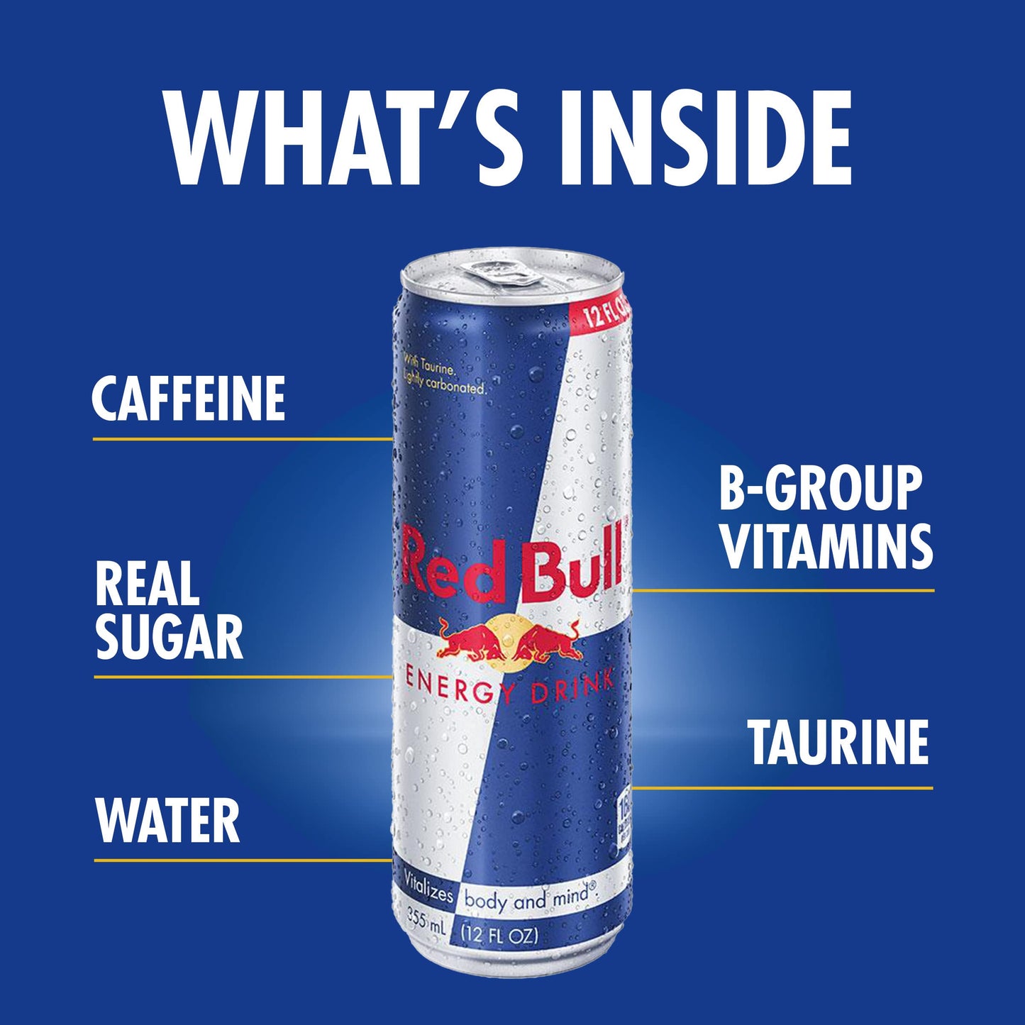 Red Bull Energy Drink, 12 Fl Oz, 24 Pack (4x6), with Caffeine, Taurine & B Vitamins, Red, Model: BinZanon