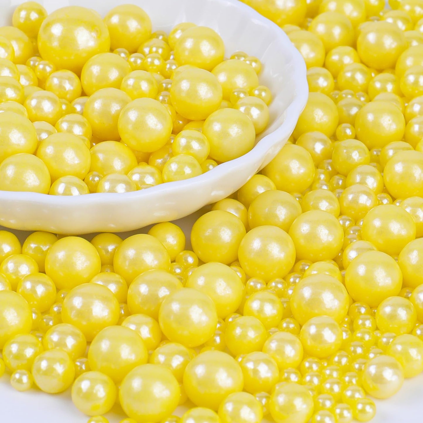 Yellow Sprinkles For Cake Decorating  Pearl Sugar In Mix Sizes 130G/4.6Oz  Baking Cupcakes  Donuts  Macarons Baking Toppings  Wedding Celebration Birthday Party Supplies