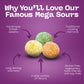 3 Pack Bundle Barnett Sweets Mega Sour Candy - Raspberry | Fruits | Apple - Trendy Sweet Bags - Traditionally Handmade Sweets -