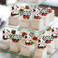 Rssta i Cow Cupcake Toppers - 24 Pack Glitter Farm Animals - 2.1-4.9 inches - Design 11 for Baby Shower & Birthday Party Decorations