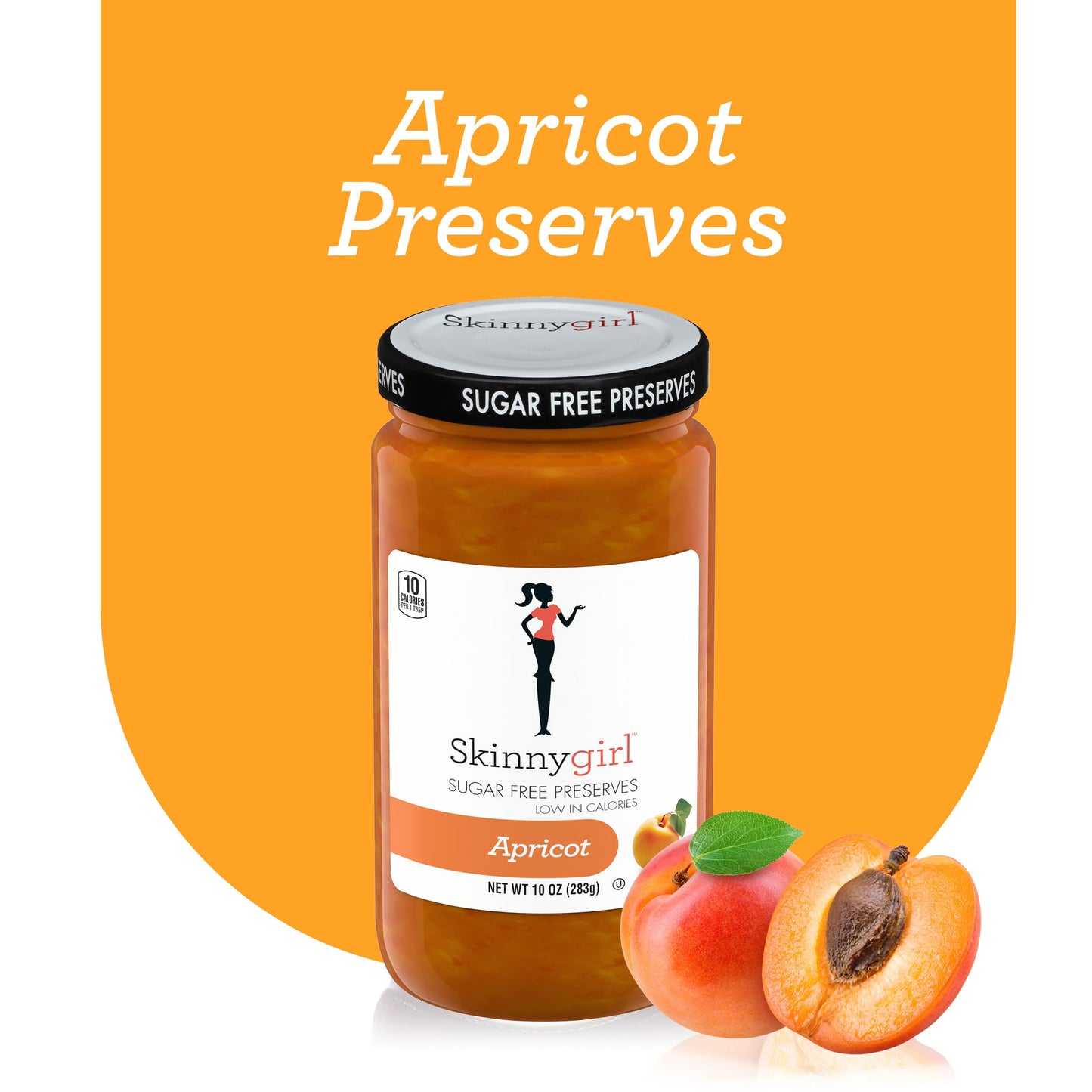 Skinnygirl Sugar Free Preserves, Apricot Mimosa, 10 Ounce, Kosher, Pack of 1