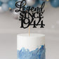 Rssta i Cake Topper - Legend Since 1945, Glitter Design for 80th Birthday, Black, Model XM310-black 1943
