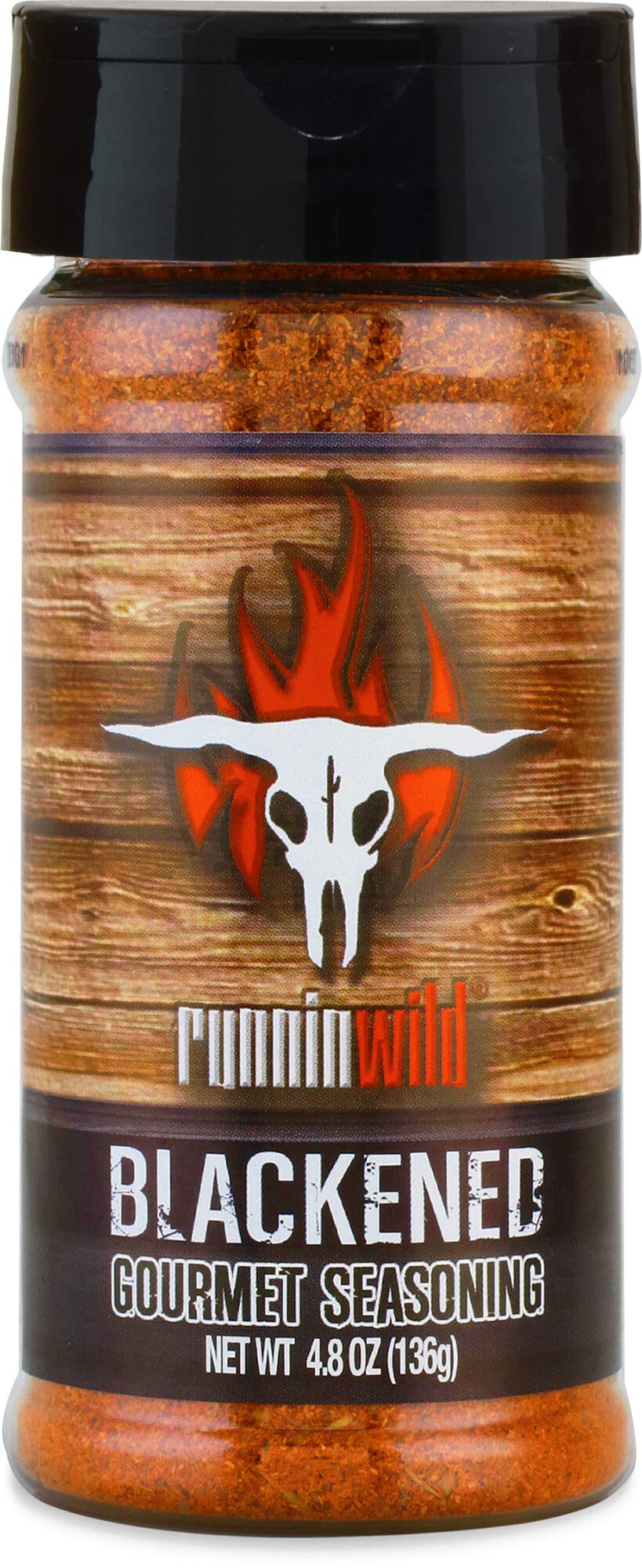 Runnin Wild Premium Blackening Seasoning, No MSG, Gourmet Cajun Spice, 4.8oz