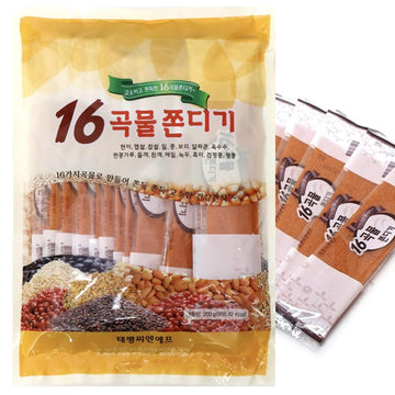 LENITH 16 Grains Jjondigi K-Food Traditional Finger Snack Taste Chewy Treats Individually Wrapped Late Night Holiday Party Jerky