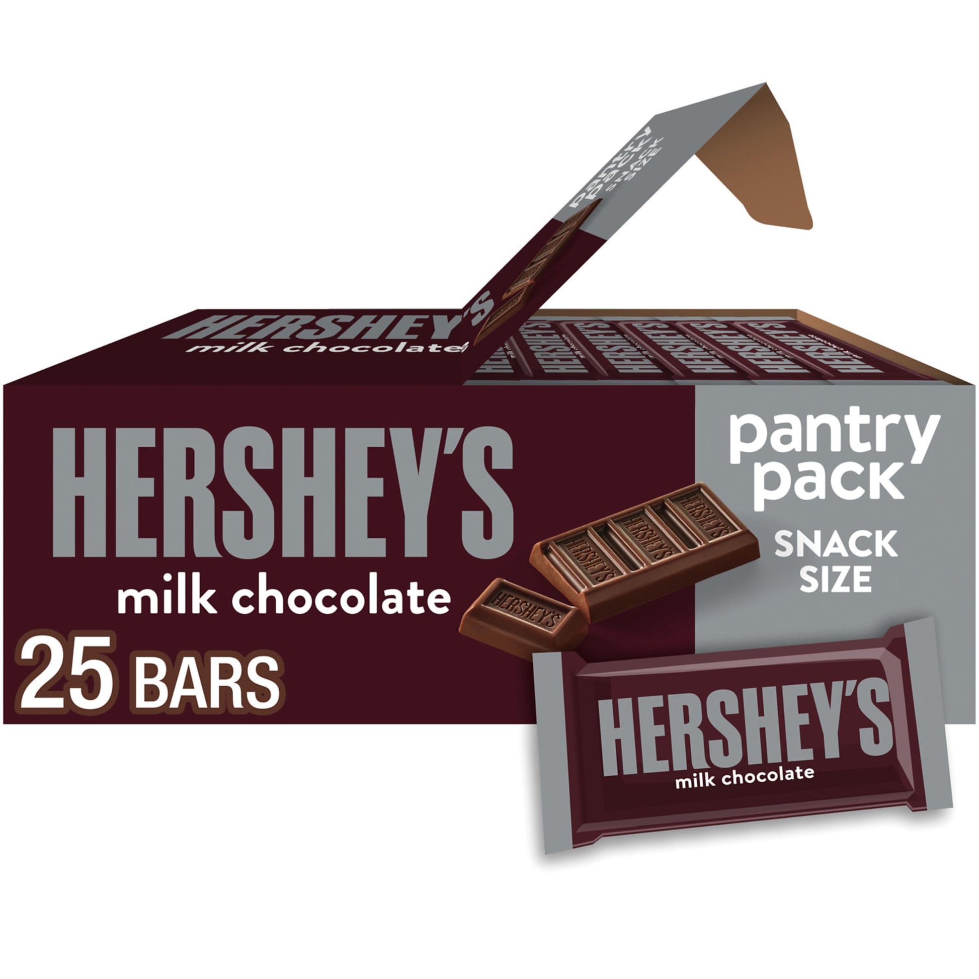 HERSHEYS Milk Chocolate Snack Size  Candy Bars  11.25 oz (25 Pieces)