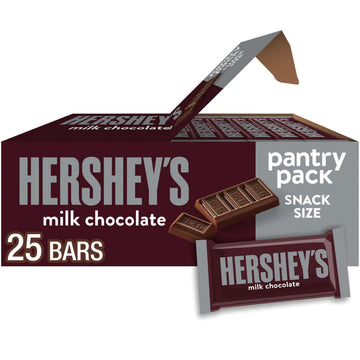HERSHEYS Milk Chocolate Snack Size  Candy Bars  11.25 oz (25 Pieces)