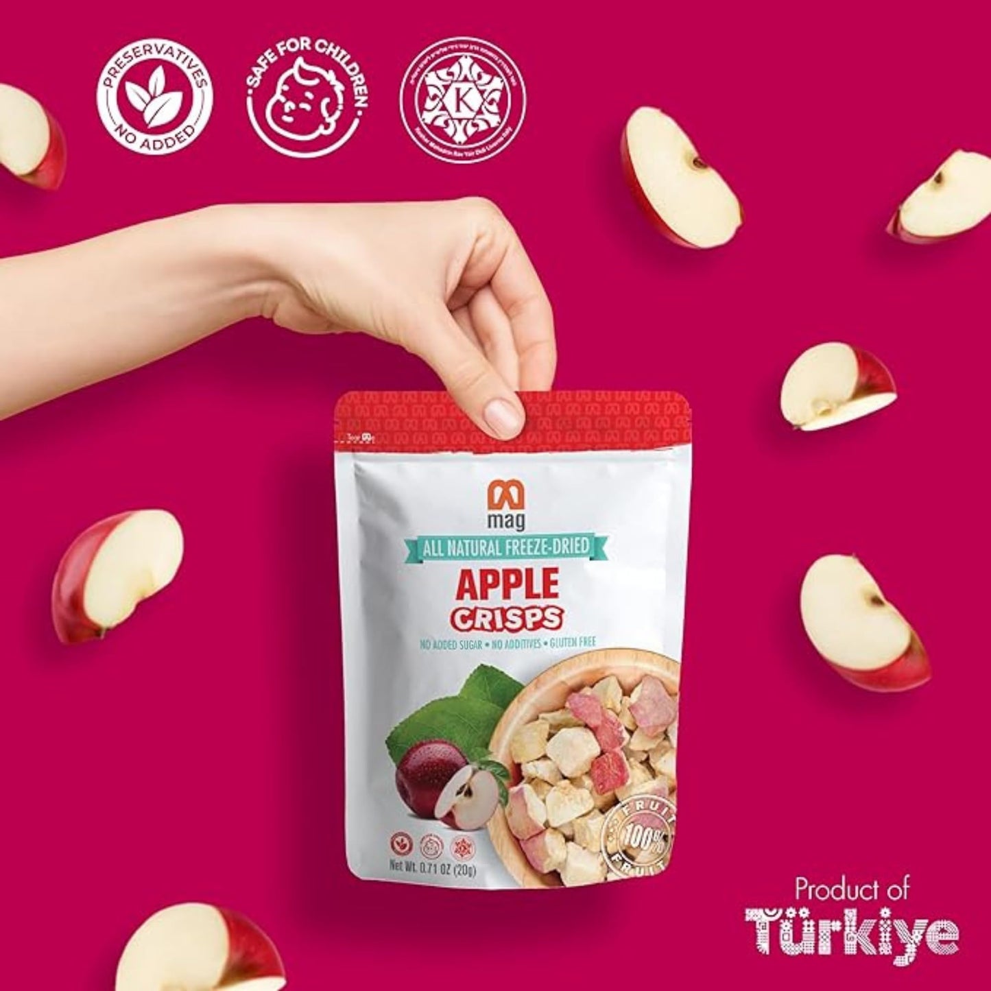 Mag Frozen Fruit Snacks Mixed Fruits Strawberyy Apple Banana Apple Cinnamon Slices Healty Snack For Travellers Freeze-Dried Cand