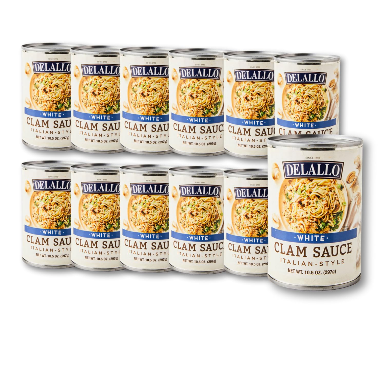 DeLallo White Clam Sauce, Made with Fresh Sea Clams, Authentic Italian ...