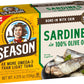 Season Sardines In Olive Oil - Wild Caught, 22G Of Protein, Keto Snacks, More Omega 3'S Than Tuna, Kosher, High In Calcium, Canned Sardines - 4.37 Oz Tins, 24-Pack