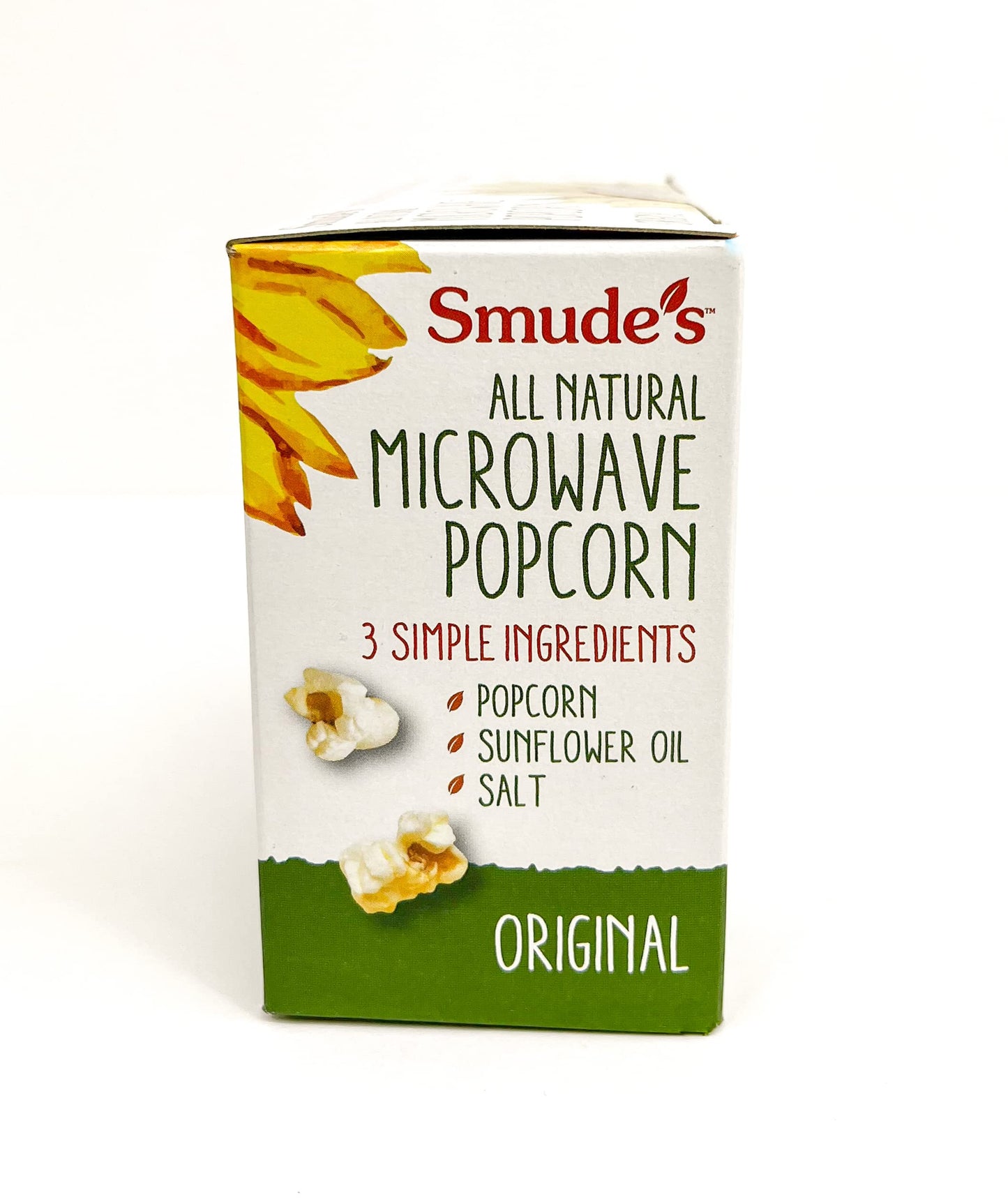 Smude'S Brand All Natural Microwave Popcorn - Original | 3 Simple Ingredients - Popcorn, Smudes Sunflower Oil, & Salt | Healthy
