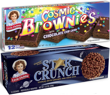 Cosmic Brownies with Chocolate Chip Candy and Star Crunch Cookies with Caramel and Crisp Rice, 2 Pack
