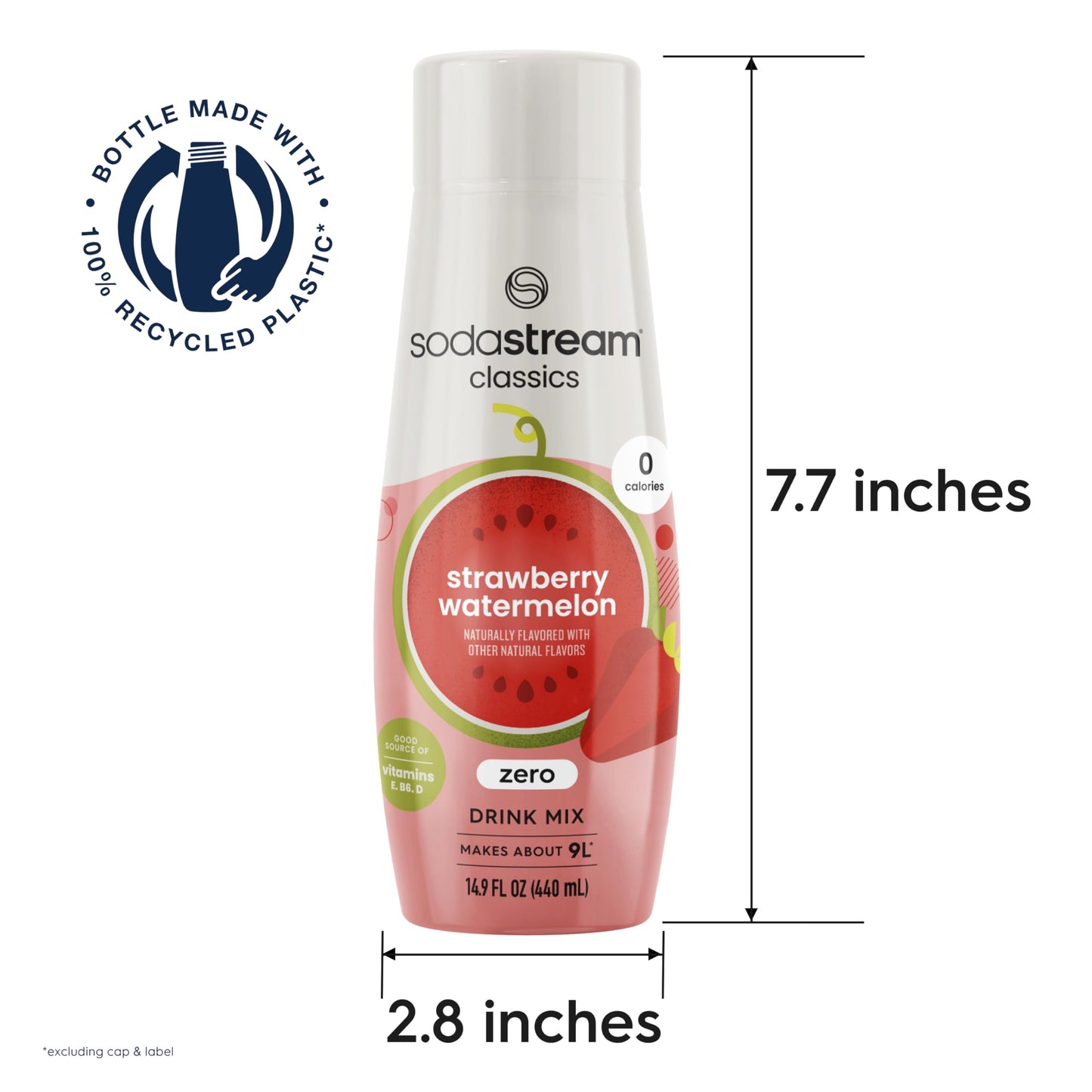 Sodastream Sodastream Zero Strawberry Watermelon Drink Mix, 14.8 Fl. Oz., Pack Of 4, 14.8 Oz