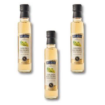 DeLallo Golden Balsamic Vinegar, Made in Italy, Light Tangy Sweet Flavor, For Dressings and Marinades, Non-GMO, Gluten-Free, Veg