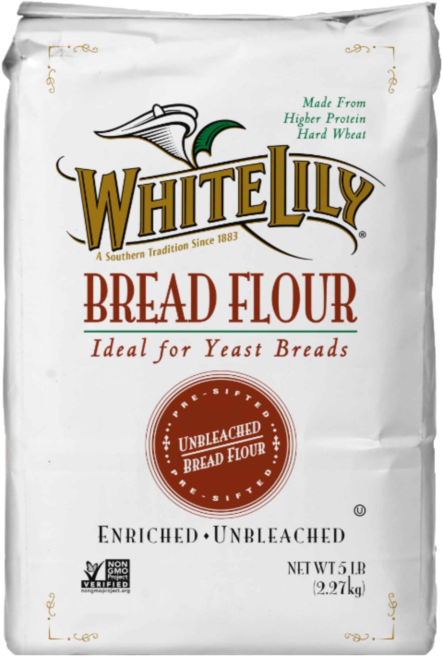 White Lily Bread Flour, 5 Lb Bag (Pack Of 2)