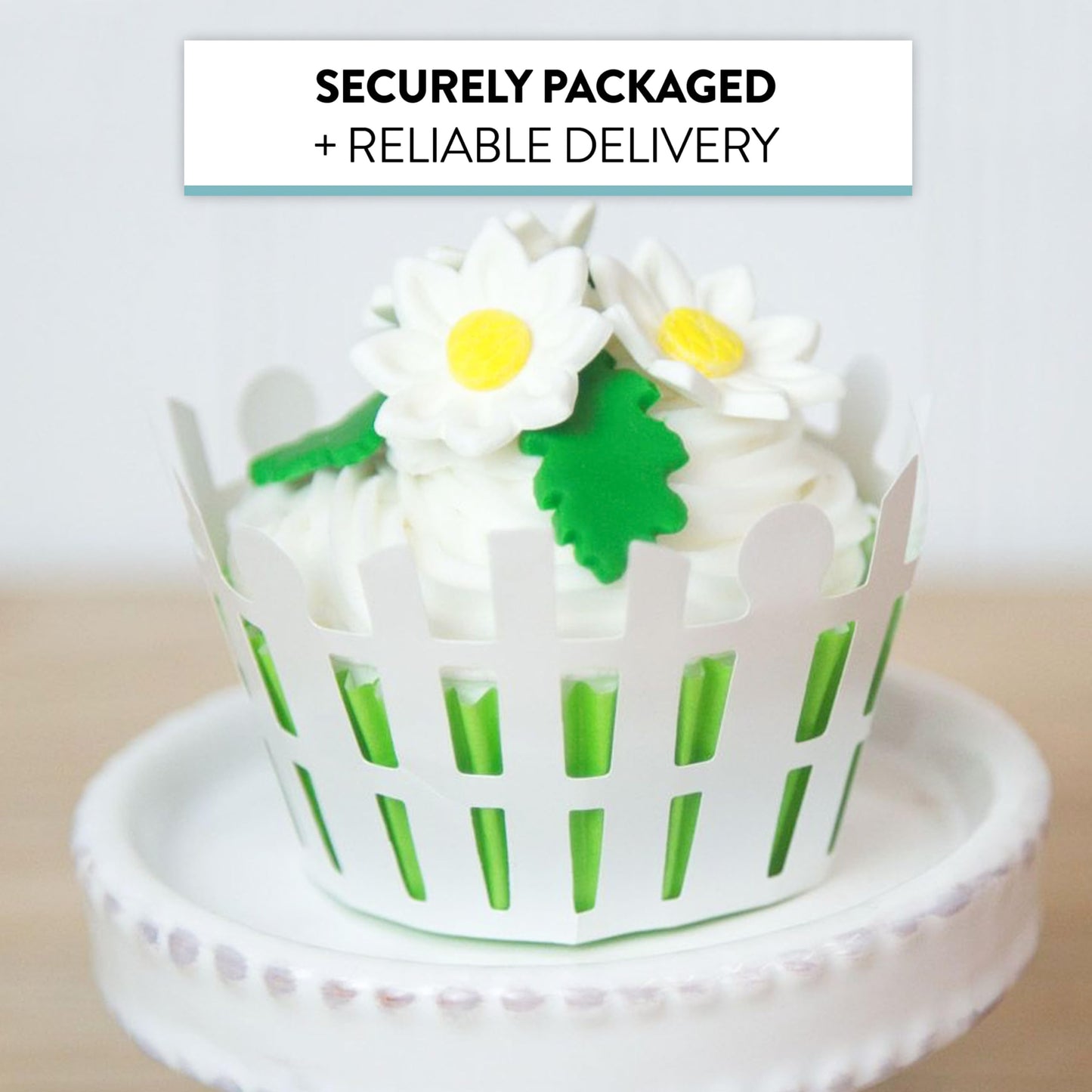 Global Sugar Art Edible Daisy Sugar Cake Flowers White, Unwired, 18 Count By Chef Alan Tetreault