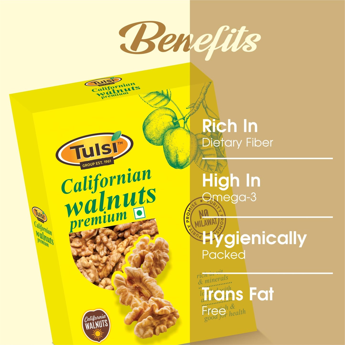 Tulsi Walnut Kernels, 200G