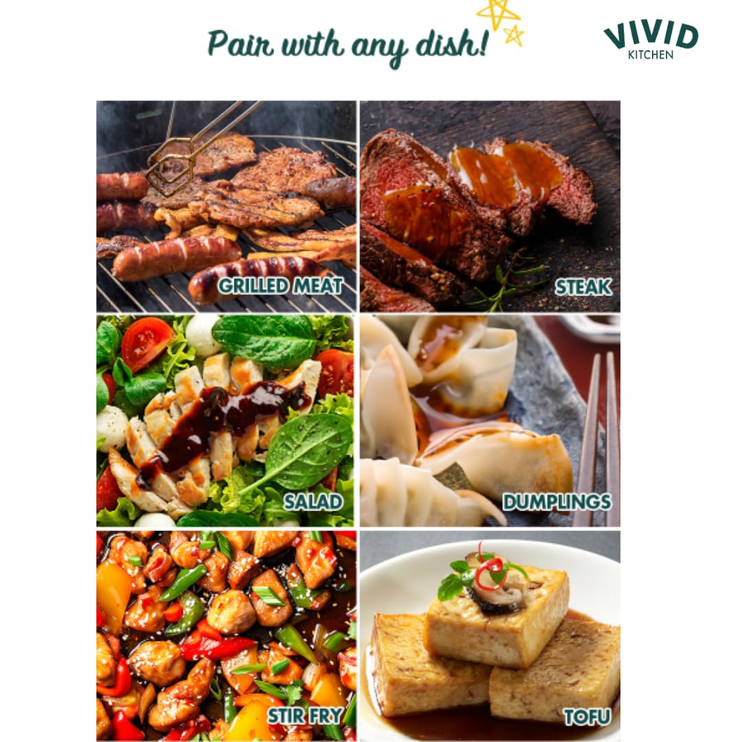 Vivid Kitchen Bulgogi Sauce - Korean Fusion Marinade & Dipping Sauce - 8.6 Oz Bottle - Authentic Sweet & Savory Flavor - No Msg