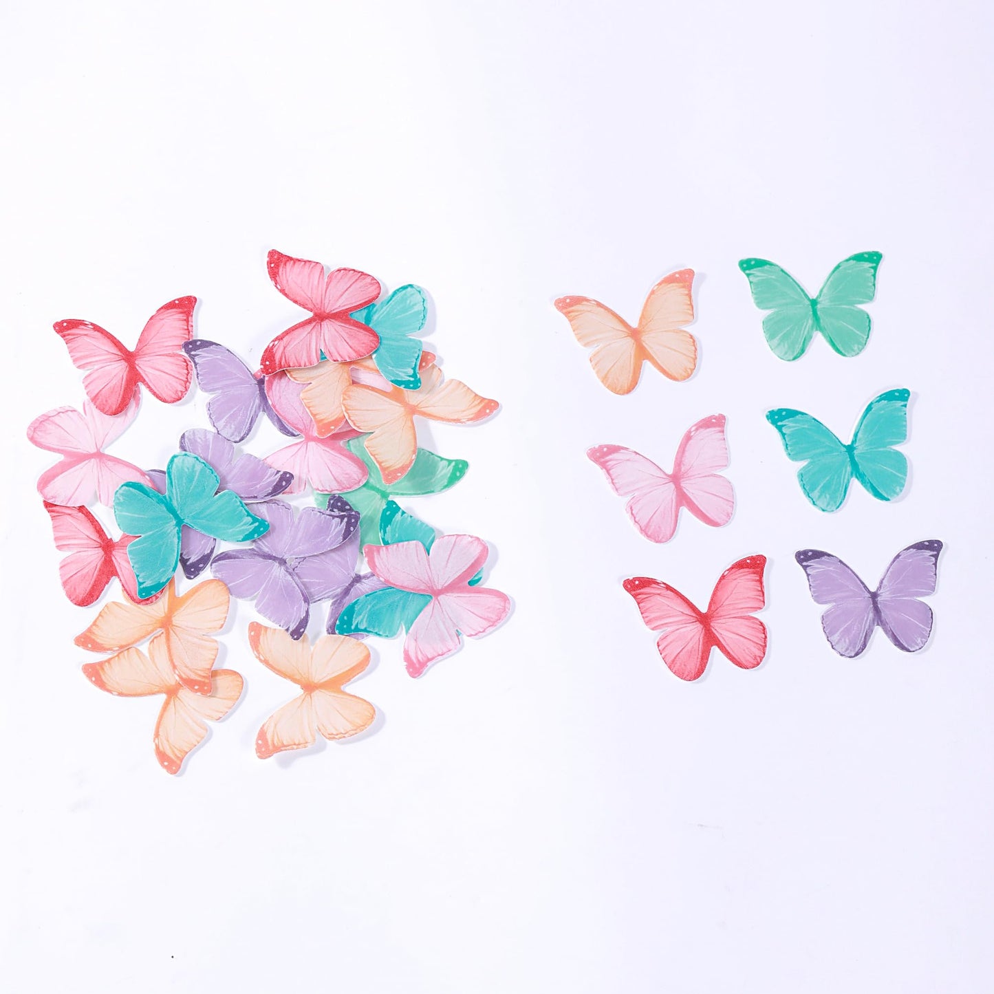 Yocity Butterfly Cupcake Toppers 48Pcs Edible Butterfly Cake Decorations Edible Butterflies For Cake Decorating Wafer Paper Butt