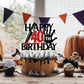 Black Glitter Killer Happy 40Th Birthday Cake Topper, Halloween Zombie Vampire Bloody Friday Birthday D  Cor, Halloween Horror T