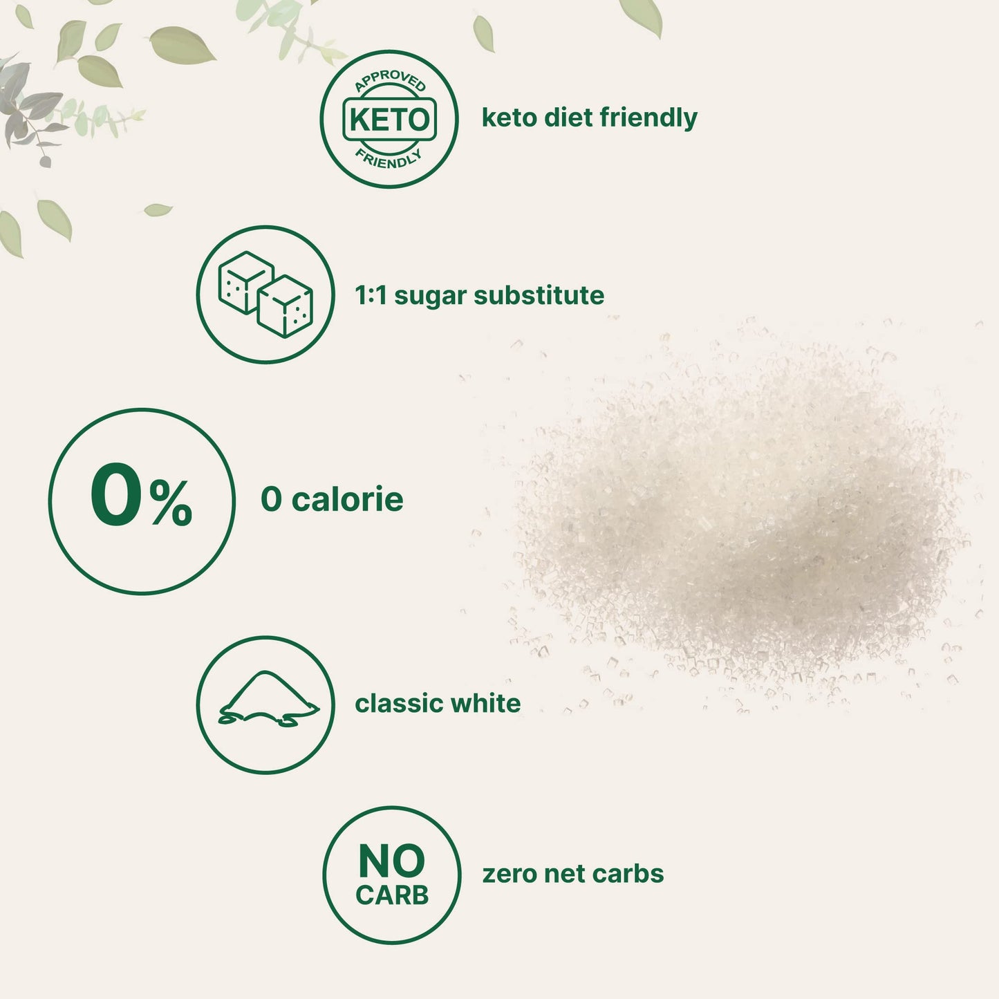 Monk Fruit Sweetener With Erythritol Granules, 4 Pounds, No After Taste, 1:1 White Sugar Substitute, Keto Diet Friendly, Zero Ca