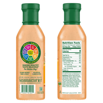 Walden Farms Creamy Chipotle Taco Sauce - Calorie-Free, Gluten-Free, Low Carb - 2-Pack, 12 Fl Oz Bottles
