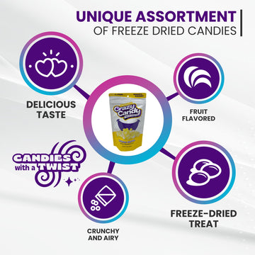 Andersen'S Crazy Candy Freeze Dried Candy - Freeze Dried Lemon Burst, 3.3 Ounces