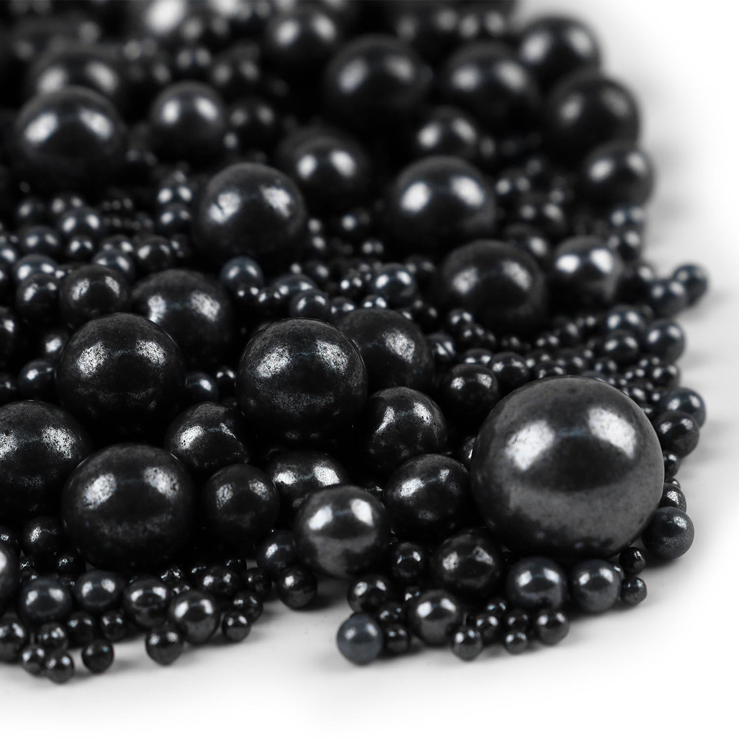 Cobakey Halloween Black Sprinkles, Edible Sugar Pearls, 3.5 Ounces, Perfect for Cake Decorating, Cupcakes, Cookies, and Ice Cream Toppings