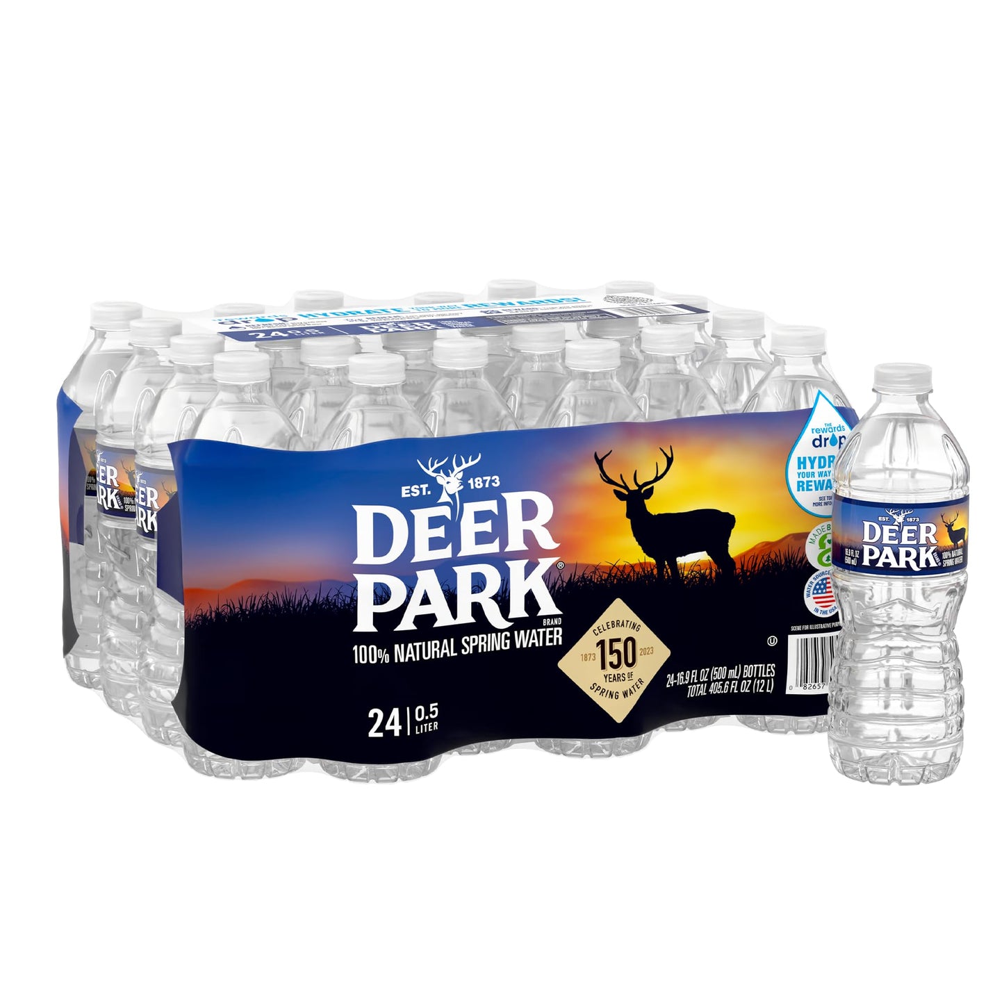 Deer Park Spring Water, 24 Pack - Crisp Refreshing Taste - 16.9 Fl Oz