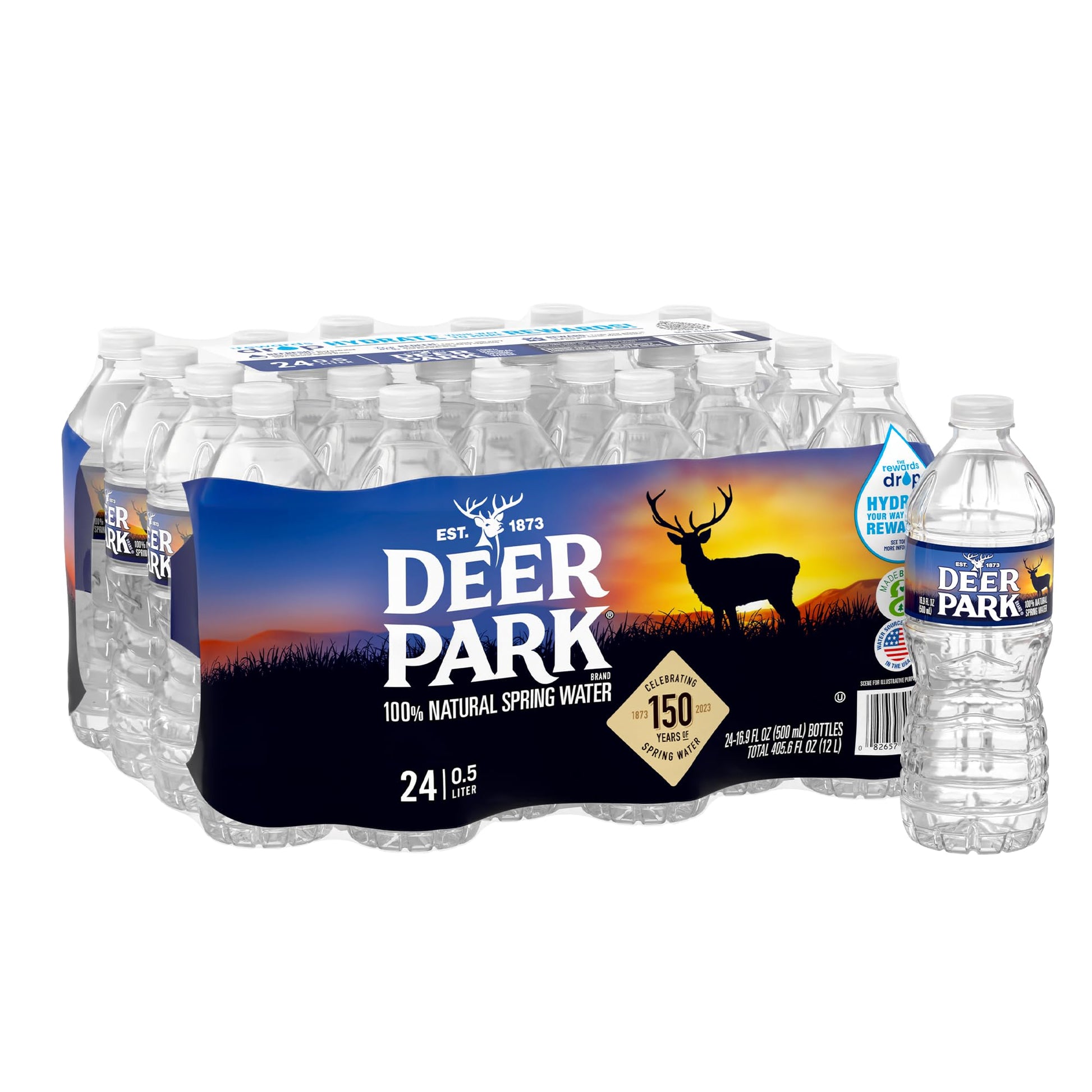 Deer Park Spring Water, 24 Pack - Crisp Refreshing Taste - 16.9 Fl Oz