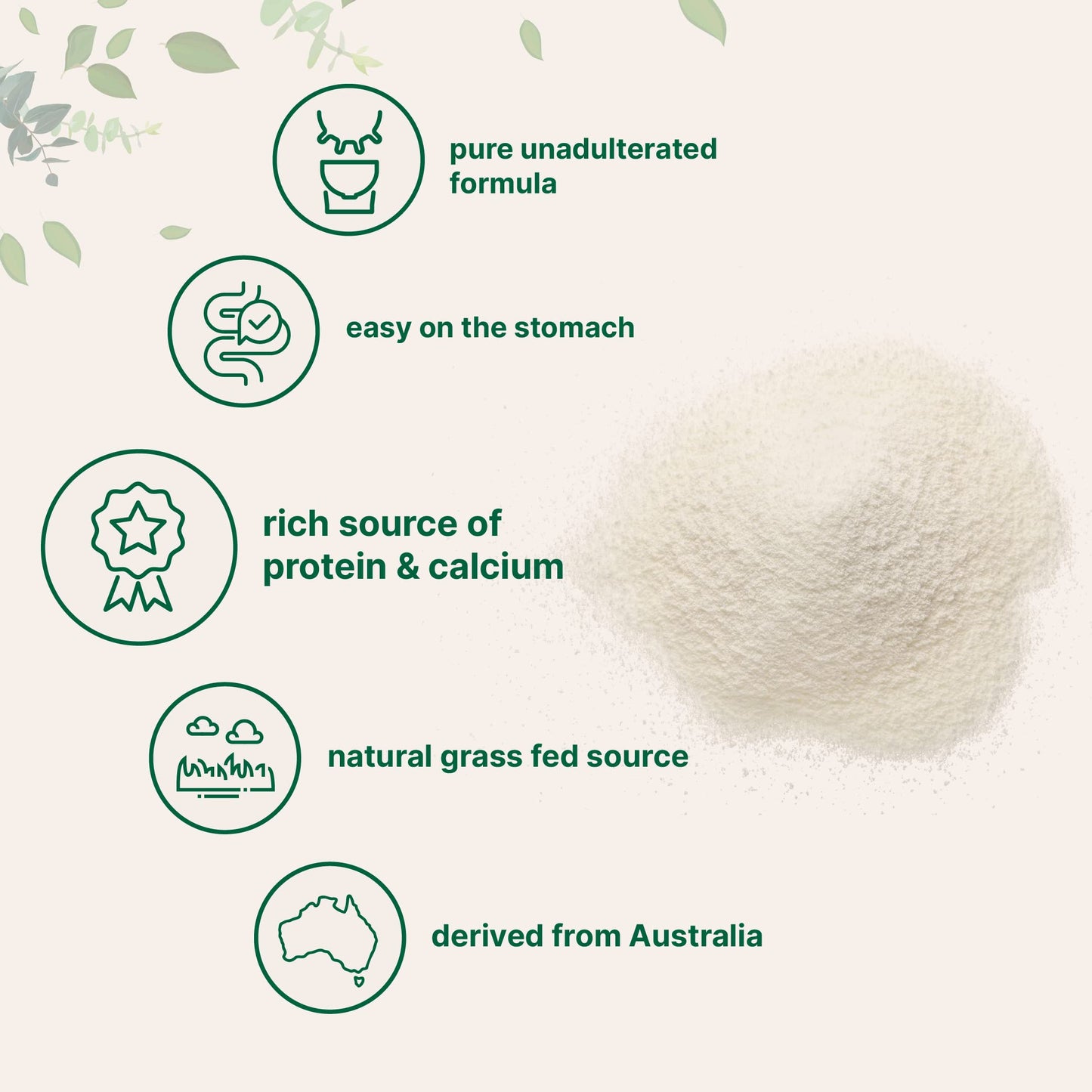 Goat Milk Powder  2 Lb | Grass Fed Source  Australian Farm Derived  Unmature-themederated Formula  Easily Digested | Rich in Protein  Calcium  & Probiotics | Non-GMO  Gluten Free  Pet Friendly
