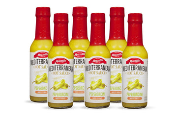 Mezzetta Mediterranean Peperoncini Hot Sauce, Medium Heat | Non-GMO, Gluten Free | 5 Fluid Ounce Jar (Pack of 6)