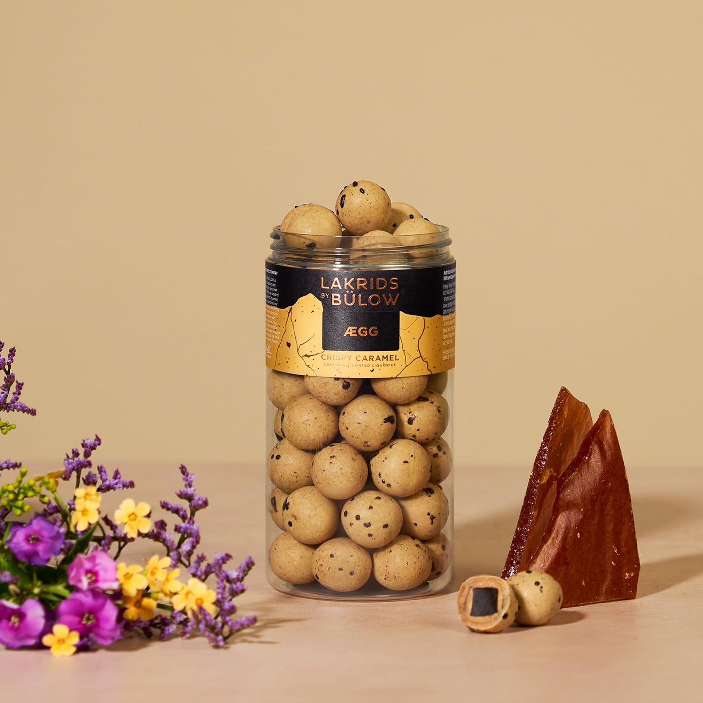 Lakrids By Blow - Crispy Caramel - 10.4 Oz - Chocolate Covered Gourmet Licorice - Black Licorice Coated In Dulce Chocolate And S