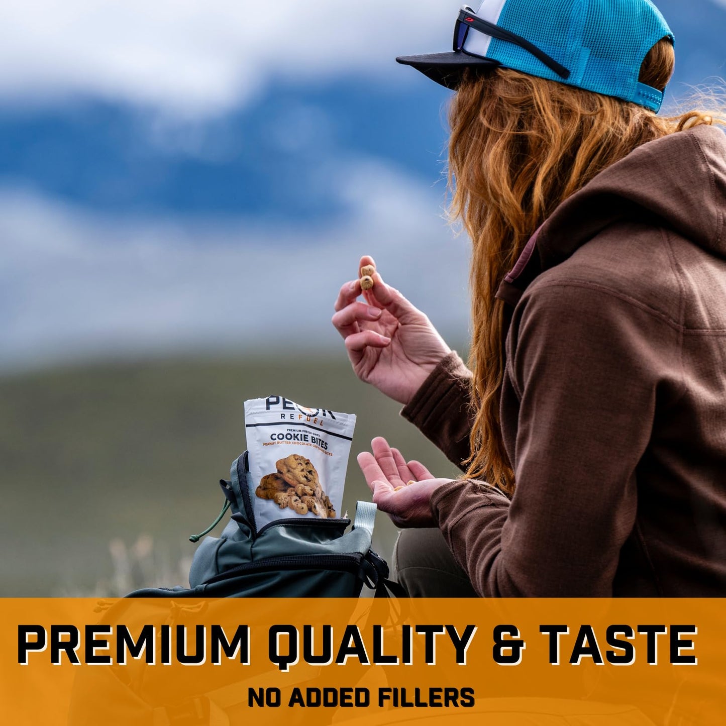 Peak Refuel Dessert Bites | Peanut Butter Chocolate Chip Cookies | Freeze Dried Backpacking And Camping Food | Tasty Trail Treat