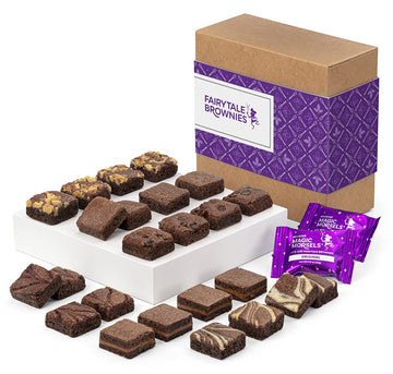 Fairytale Brownies Magic Morsel 24 Individually Wrapped Gourmet Chocolate Food Gift Basket - 1.5 Inch X 1.5 Inch Bite-Size Brown