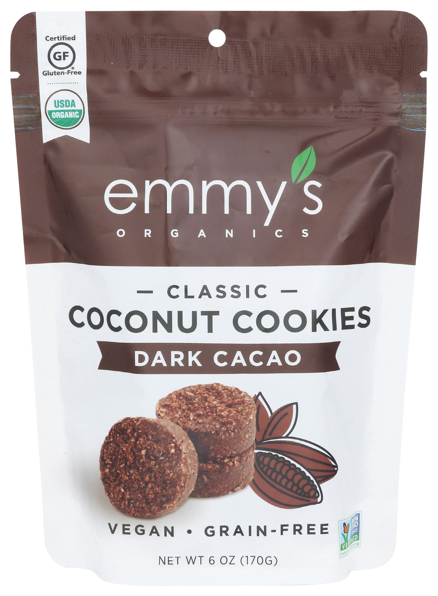 EMMYS Organic Dark Cacao Macaroons, 6 OZ