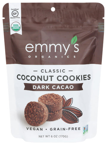 EMMYS Organic Dark Cacao Macaroons, 6 OZ