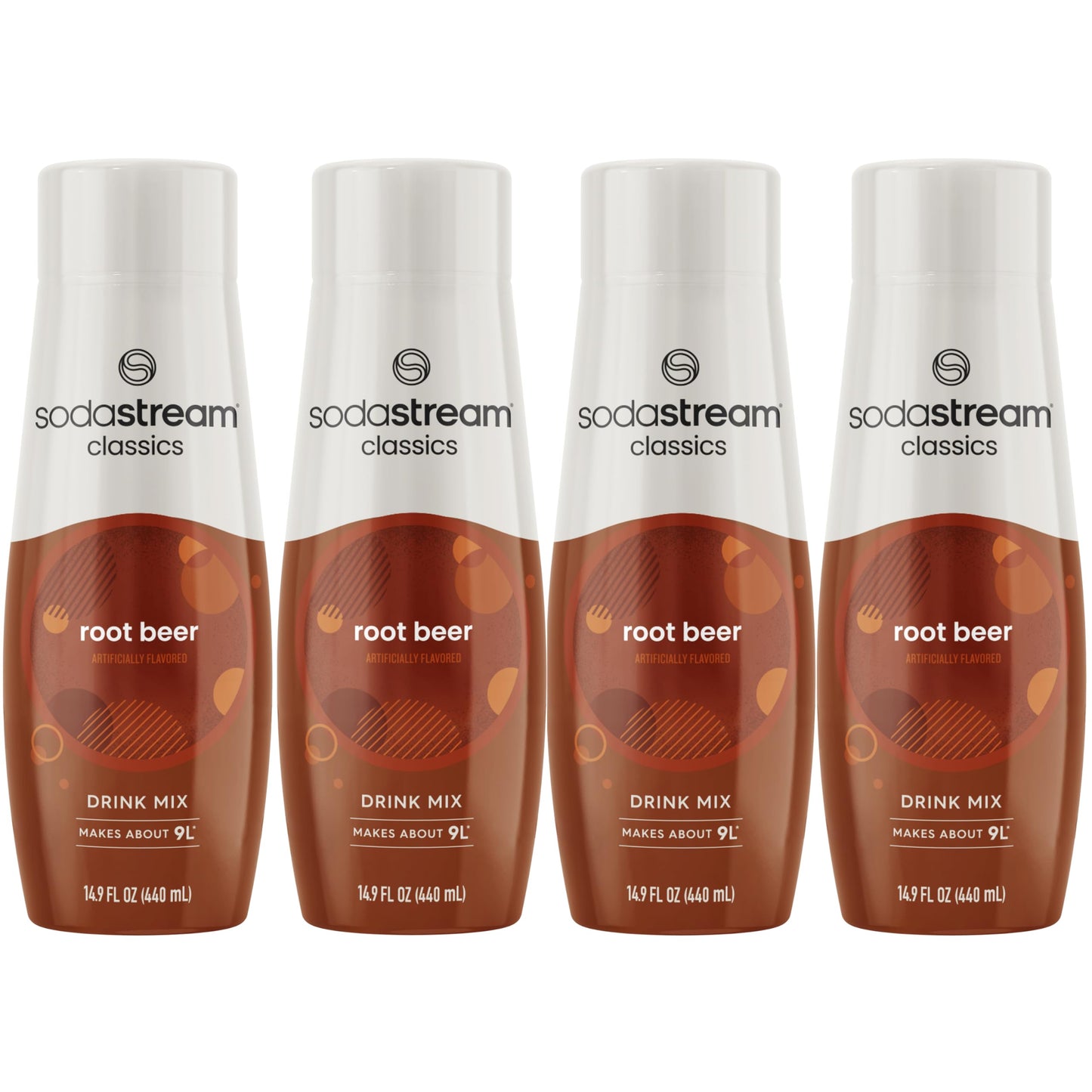SodaStream Root Beer Soda Mix, 14.8 Fl Oz (Pack of 4), Model 1100908011