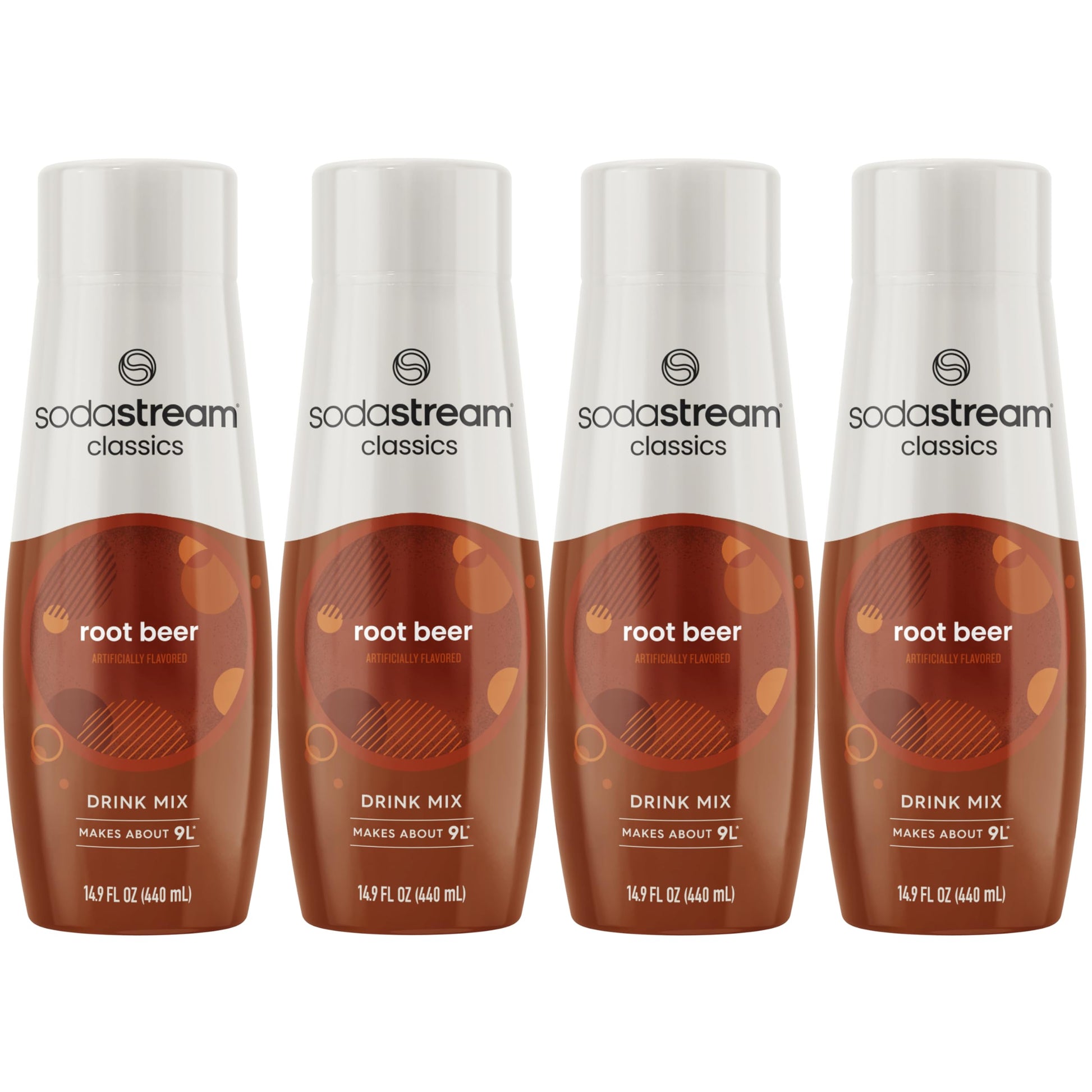 SodaStream Root Beer Soda Mix, 14.8 Fl Oz (Pack of 4), Model 1100908011